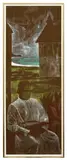 Island Scene with Seated Priest by Ray Crooke, oil on hessian laid on board, sold Mar 2022