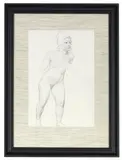Athena by Norman Lindsay, pencil on paper, sold Mar 2022