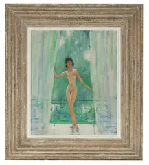 Jean-Gabriel Domergue, La Porte du Jardin, oil on board