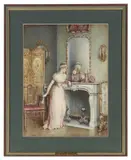 Gustavus A. Bouvier, An Elegant Lady, watercolour
