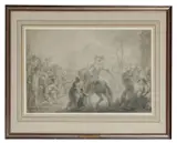 Richard Westall, William Tell Poised to Shoot the Apple Balanced on his Son's Head, pencil on paper