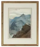 W. G. Collingwood, After Sunset on a Wintry Day, Great How Crags, Coniston,, 1913, watercolour