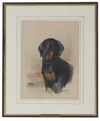 Reuben Ward Binks, Rani, a Dachshund, 1925, watercolour