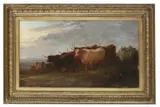 Henry Park, Highland Cattle in a Landscape, 1868, oil on canvas on board