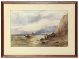 William Roxby Beverley, Untitled (Shipwreck and Storm, with Rescue), watercolour