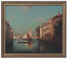 Venetian Shadows by Colette Bouvard, 1977, oil on canvas, sold Mar 2022