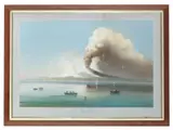Antonio Coppola, Eruption du Vesuve, 1872, gouache