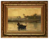 Frithjof Smith-Hald, Fishing at Dawn, 1888, oil on canvas