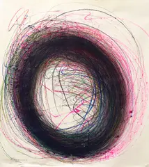 Nnena Kalu, Vortex Drawing 2, 2018, pen, ink, and pastel on paper