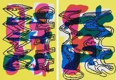 Sharon Adokorach, Untitled Yellow, 2021, screenprint on paper (2)