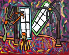Thompson Hall, Medium Monster, 2016, acrylic on canvas