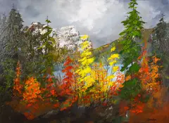 Lynn Cameron, The Colour of Autumn, 2021, acrylic on canvas