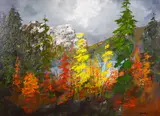 Lynn Cameron, The Colour of Autumn, 2021, acrylic on canvas