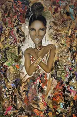 Elizabeth Barren, Facets of a Woman, 2018, mixed media on canvas