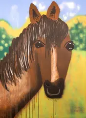 Thom Roberts, A Horse Called Jail, 2020, acrylic on canvas