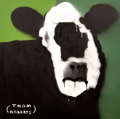 Thom Roberts, A Cow Called Big Trouble, 2020, acrylic on canvas