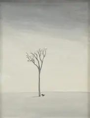 Noel McKenna, 1 Tree, 1 Leaf, 1 Bird, 2004, enamel on canvasboard
