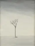 Noel McKenna, 1 Tree, 1 Leaf, 1 Bird, 2004, enamel on canvasboard
