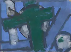 Roger Kemp, Abstract, acrylic on card, double-sided