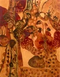 Joshua Yeldham, Red Box - Ant Highway, oil on linen