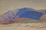Rex E. Battarbee, Mount Hermannsburg, Finke River, 1936, watercolour and pencil on paper