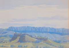 Albert Namatjira, Mereenie Bluff Range, 1938, watercolour and pencil on paper