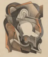 i) Study for 'Flight into Egypt' by Frank Hinder, 1940, pencil and colour pencil on paper, sold Nov 2021