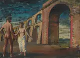 Jeffrey Smart, Untitled (Pilastri Aqueduct, Ischia)