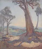 Horace Trenerry, Landscape, 1937, oil on board