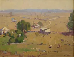 William Dunn Knox, Old Mine, Taradale, oil on canvasboard