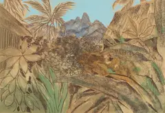 Ray Crooke, Samoan Garden, pastel and gouache on paper on board