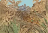 Ray Crooke, Samoan Garden, pastel and gouache on paper on board