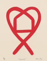 Home by David Band, 1996, screenprint, ed. P/P, sold Nov 2021