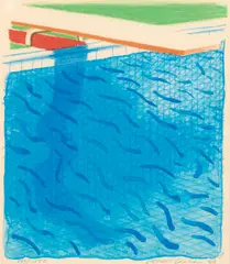 David Hockney, Paper Pools, 1980, lithograph, ed. 789/1000