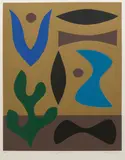 John Coburn, Song of the Blue Bird, 1982, screenprint, ed. 4/60