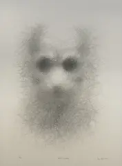 Gaze (Unwritten) by Vernon Ah Kee, 2012, lithograph, ed. 6/30, sold Nov 2021