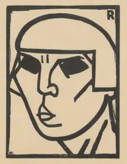 André Rouveyre, Kopf, 1920, woodcut