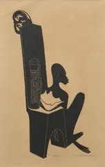 Eric Anchor Thake, Oceania, 1945, linocut