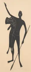 Eric Anchor Thake, Ho Joe!, 1946, linocut