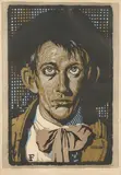 James Flett, The Artist, 1928, linocut, ed. 2/25