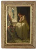 Mary Evelina Kindon, Elaine of Astolat, Lady of Shalott, oil on canvas