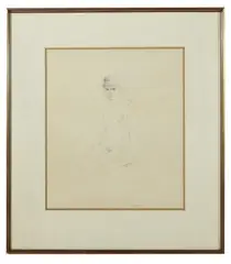 William Robinson, Female Seated Nude, pencil on paper