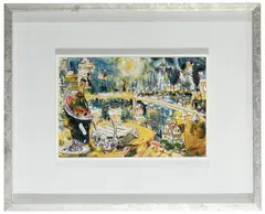 Peter O'Hagan, The Three C's for a Sydney Summer Twilight, 2005, watercolour and gouache on paper on board