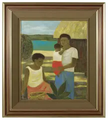 Ray Crooke, Family Group, oil on canvas