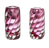 Archimede Seguso, A PAIR OF PINK MURANO GLASS CANDLE HOLDERS, drawing