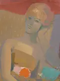 Constance Stokes, Portrait of the Artist's Daughter, 1961, oil on board