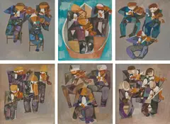 Dorothy Braund, Artist's Book of Thirty Seven Works (Musicians) 6-11-83 to 26-11-83, watercolour and gouache on paper (37)