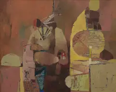 Untitled by Erica McGilchrist, 1963, oil on board, sold Oct 2021