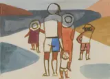 Dorothy Braund, Family at the Beach