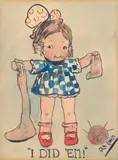 Ola Cohn, I Did 'Em!, watercolour, pen and ink on paper